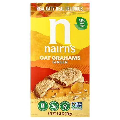 <img alt="Nairns, Oat Grahams, Ginger, 4 Packs, 5.64 oz (160 g)" title="Nairns, Oat Grahams, Ginger, 4 Packs, 5.64 oz (160 g),612322000059"