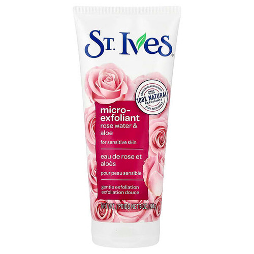<img alt="St. Ives, Micro-Exfoliant, Rose Water & Aloe, For Sensitive Skin, 6 oz (170 g)" title="St. Ives, Micro-Exfoliant, Rose Water & Aloe, For Sensitive Skin, 6 oz (170 g),077043002339"