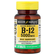 <img alt="Mason Natural, Quick Dissolve, Vitamin B-12, 5,000 mcg, 30 Tablets" title="Mason Natural, Quick Dissolve, Vitamin B-12, 5,000 mcg, 30 Tablets,311845148186"
