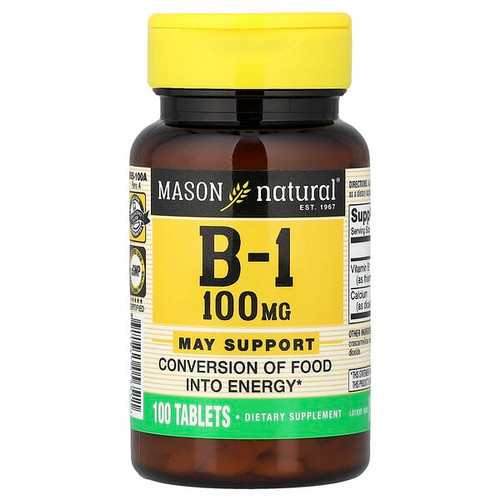 <img alt="Mason Natural, Vitamin B-1, 100 Tablets" title="Mason Natural, Vitamin B-1, 100 Tablets,311845056511"