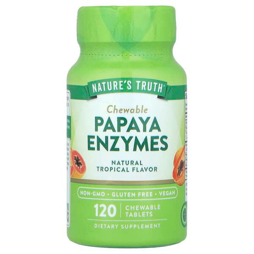<img alt="Natures Truth, Chewable Papaya Enzymes, Natural Tropical, 120 Chewable Tablets" title="Natures Truth, Chewable Papaya Enzymes, Natural Tropical, 120 Chewable Tablets,840093105134"