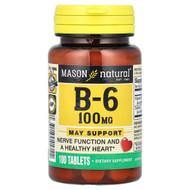 <img alt="Mason Natural, Vitamin B6, 100 Tablets" title="Mason Natural, Vitamin B6, 100 Tablets,311845057112"