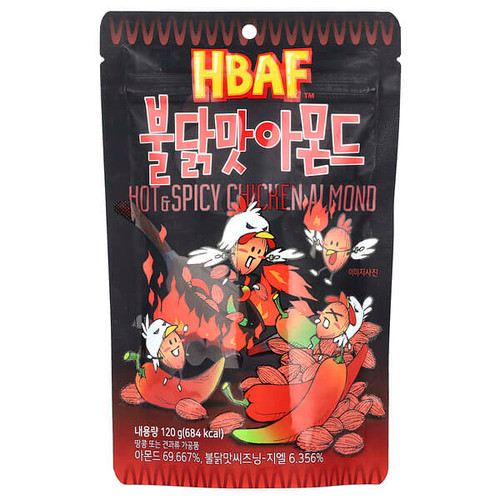 <img alt="HBAF, Hot & Spicy Chicken Almond, 4.23 oz (120 g)" title="HBAF, Hot & Spicy Chicken Almond, 4.23 oz (120 g),8809617944774"