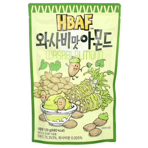 <img alt="HBAF, Wasabi Almond, 4.23 oz (120 g)" title="HBAF, Wasabi Almond, 4.23 oz (120 g),8809617944507"