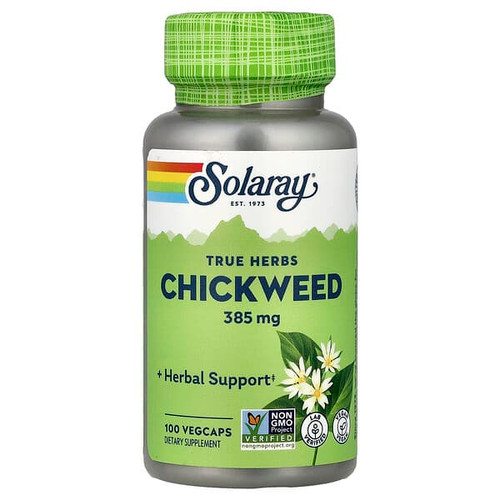 <img alt="Solaray, True Herbs, Chickweed, 385 mg, 100 VegCaps" title="Solaray, True Herbs, Chickweed, 385 mg, 100 VegCaps,076280011807"