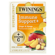 <img alt="Twinings, Superblends, Immune Support+ Green Tea, Ginger & Mango, 16 Tea Bags, 1.12 oz (32 g)" title="Twinings, Superblends, Immune Support+ Green Tea, Ginger & Mango, 16 Tea Bags, 1.12 oz (32 g),070177229320"
