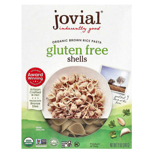 <img alt="Jovial, Organic Brown Rice Pasta, Shells, 12 oz (340 g)" title="Jovial, Organic Brown Rice Pasta, Shells, 12 oz (340 g),815421011296"