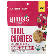 <img alt="Emmys Organic Cookies, Trail Cookies, Soft-Baked Oat Treats, Almond Cranberry, 4 oz (113 g)" title="Emmys Organic Cookies, Trail Cookies, Soft-Baked Oat Treats, Almond Cranberry, 4 oz (113 g),850711006811"