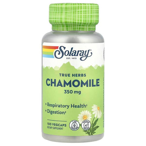<img alt="Solaray, True Herbs, Chamomile, 350 mg , 100 VegCaps" title="Solaray, True Herbs, Chamomile, 350 mg , 100 VegCaps,076280011609"