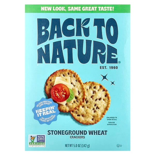 <img alt="Back to Nature, Crackers, Stoneground Wheat, 5 oz (142 g)" title="Back to Nature, Crackers, Stoneground Wheat, 5 oz (142 g),819898010806"
