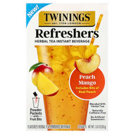 <img alt="Twinings, Refreshers, Herbal Tea Instant Beverage, Peach Mango, Caffeine Free, 5 Packets, 0.56 oz (16 g)" title="Twinings, Refreshers, Herbal Tea Instant Beverage, Peach Mango, Caffeine Free, 5 Packets, 0.56 oz (16 g),070177235499"