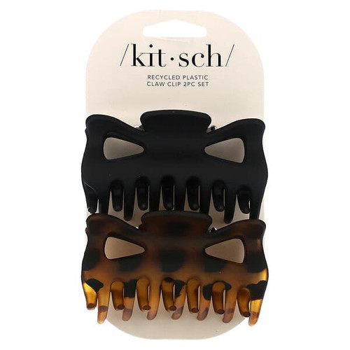 <img alt="Kitsch, Large Claw Clips, Black & Tort, 2pc Set" title="Kitsch, Large Claw Clips, Black & Tort, 2pc Set,819677024871"