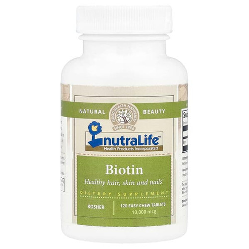 <img alt="NutraLife, Biotin, 10,000 mcg, 120 Easy Chew Tablets" title="NutraLife, Biotin, 10,000 mcg, 120 Easy Chew Tablets,686149183202"