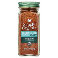 <img alt="Simply Organic, Rotisserie Style Seasoning, Original, 3 oz (85 g)" title="Simply Organic, Rotisserie Style Seasoning, Original, 3 oz (85 g),089836190987"