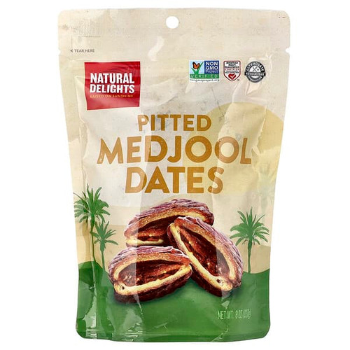 <img alt="Natural Delights, Pitted Medjool Dates, 8 oz (227 g)" title="Natural Delights, Pitted Medjool Dates, 8 oz (227 g),097923000972"
