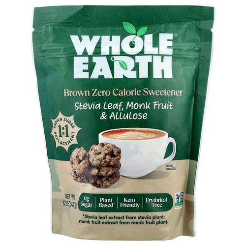 <img alt="Whole Earth, Brown Stevia Leaf, Monk Fruit & Allulose, 12 oz (340 g)" title="Whole Earth, Brown Stevia Leaf, Monk Fruit & Allulose, 12 oz (340 g),850033817386"