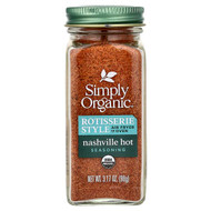 <img alt="Simply Organic, Rotisserie Style Seasoning, Nashville Hot, 3.17 oz (90 g)" title="Simply Organic, Rotisserie Style Seasoning, Nashville Hot, 3.17 oz (90 g),089836190970"