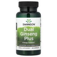<img alt="Swanson Vitamins, Dual Ginseng Plus, 60 Capsules" title="Swanson Vitamins, Dual Ginseng Plus, 60 Capsules,087614142425"