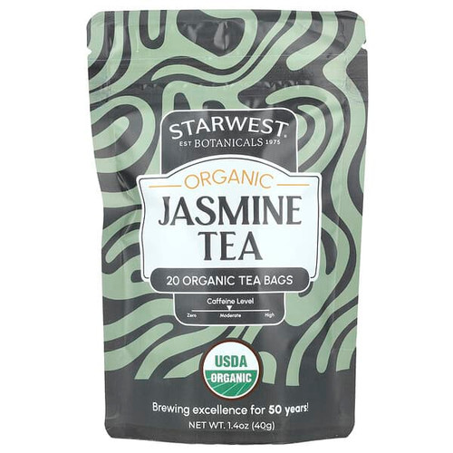 <img alt="Starwest Botanicals, Organic Jasmine Tea, 20 Tea Bags, 1.4 oz (40 g)" title="Starwest Botanicals, Organic Jasmine Tea, 20 Tea Bags, 1.4 oz (40 g),767963175847"