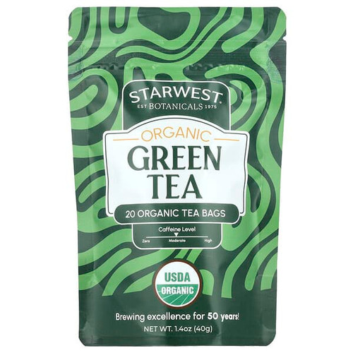 <img alt="Starwest Botanicals, Organic Green Tea, 20 Tea Bags, 1.4 oz (40 g)" title="Starwest Botanicals, Organic Green Tea, 20 Tea Bags, 1.4 oz (40 g),767963175786"