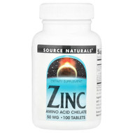 <img alt="Source Naturals, Zinc, 50 mg, 100 Tablets" title="Source Naturals, Zinc, 50 mg, 100 Tablets,021078003298"