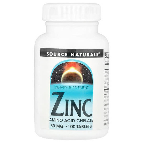 <img alt="Source Naturals, Zinc, 50 mg, 100 Tablets" title="Source Naturals, Zinc, 50 mg, 100 Tablets,021078003298"