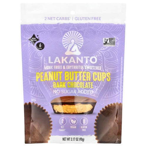 <img alt="Lakanto, Dark Chocolate Peanut Butter Cups, 6 Cups, 3.17 oz (90 g)" title="Lakanto, Dark Chocolate Peanut Butter Cups, 6 Cups, 3.17 oz (90 g),843076001270"