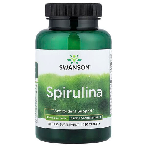 <img alt="Swanson Vitamins, Spirulina, 500 mg, 180 Tablets" title="Swanson Vitamins, Spirulina, 500 mg, 180 Tablets,087614060101"