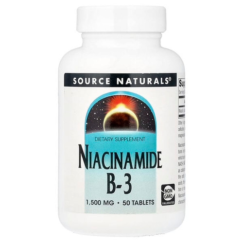 <img alt="Source Naturals, Niacinamide B-3, 1,500 mg, 50 Tablets" title="Source Naturals, Niacinamide B-3, 1,500 mg, 50 Tablets,021078005056"