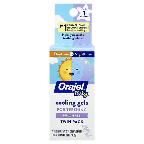 <img alt="Orajel, Baby Daytime + Nighttime Cooling Gels for Teething, 0+ Years, 2 Tubes, 0.18 oz (5.1 g) Each" title="Orajel, Baby Daytime + Nighttime Cooling Gels for Teething, 0+ Years, 2 Tubes, 0.18 oz (5.1 g) Each,310310430153"