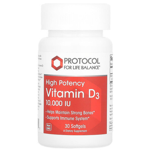 <img alt="Protocol for Life Balance, Vitamin D3, High Potency, 250 mcg (10,000 IU), 30 Softgels" title="Protocol for Life Balance, Vitamin D3, High Potency, 250 mcg (10,000 IU), 30 Softgels,707359103757"