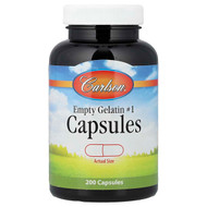 <img alt="Carlson, Empty Gelatin Capsules #1, 200 Capsules" title="Carlson, Empty Gelatin Capsules #1, 200 Capsules,088395094187"