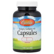 <img alt="Carlson, Empty Gelatin Capsules #0, 150 Capsules" title="Carlson, Empty Gelatin Capsules #0, 150 Capsules,088395094200"