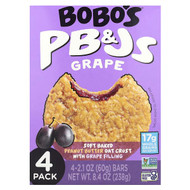 <img alt="Bobos Oat Bars, PB&Js, Grape, 4 Bars, 2.1 oz (60 g) Each" title="Bobos Oat Bars, PB&Js, Grape, 4 Bars, 2.1 oz (60 g) Each,829262004683"
