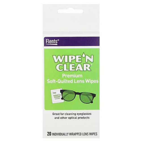 <img alt="Flents, Wipe N Clear, Premium Soft-Quilted Lens Wipes, 20 Individually Wrapped Wipes" title="Flents, Wipe N Clear, Premium Soft-Quilted Lens Wipes, 20 Individually Wrapped Wipes,025715680361"