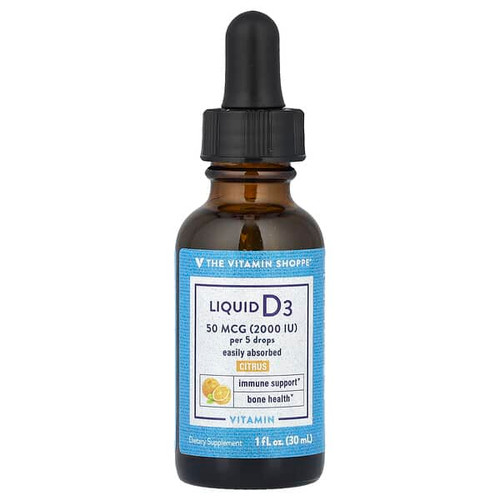 <img alt="The Vitamin Shoppe, Liquid Vitamin D3, Citrus, 50 mcg (2,000 IU), 1 fl oz (30 ml)" title="The Vitamin Shoppe, Liquid Vitamin D3, Citrus, 50 mcg (2,000 IU), 1 fl oz (30 ml),766536027125"