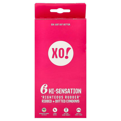 <img alt="Here We Flo, XO Righteous Rubber Ribbed + Dotted Condoms, Unscented, 6 Condoms" title="Here We Flo, XO Righteous Rubber Ribbed + Dotted Condoms, Unscented, 6 Condoms,5060630100193"