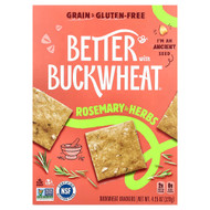 <img alt="Better with Buckwheat, Buckwheat Crackers, Rosemary & Herbs, 4.25 oz (120 g)" title="Better with Buckwheat, Buckwheat Crackers, Rosemary & Herbs, 4.25 oz (120 g),850043674078"