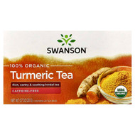 <img alt="Swanson Vitamins, 100% Organic Turmeric Tea, Caffeine-Free, 20 Tea Bags, 0.7 oz (20 g)" title="Swanson Vitamins, 100% Organic Turmeric Tea, Caffeine-Free, 20 Tea Bags, 0.7 oz (20 g),087614240992"