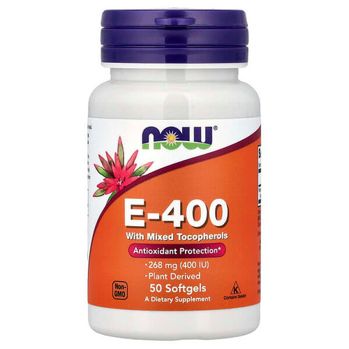 <img alt="Now Foods, E-400, 268 mg (400 IU), 50 Softgels" title="Now Foods, E-400, 268 mg (400 IU), 50 Softgels,733739008909"