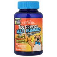 <img alt="21st Century, Zoo Friends Multi Gummies, Plus Extra C, Great Tasting Fruit, 60 Gummies" title="21st Century, Zoo Friends Multi Gummies, Plus Extra C, Great Tasting Fruit, 60 Gummies,740985276853"