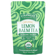 <img alt="Starwest Botanicals, Organic Lemon Balm Tea, 20 Tea Bags, 1.04 oz (30 g)" title="Starwest Botanicals, Organic Lemon Balm Tea, 20 Tea Bags, 1.04 oz (30 g),767963175601"