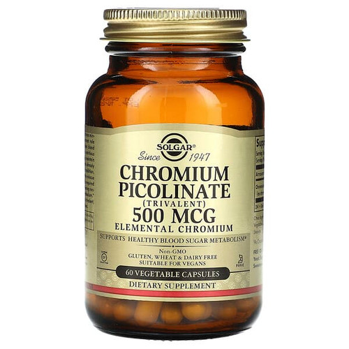 <img alt="Solgar, Chromium Picolinate, 500 mcg, 60 Vegetable Capsules" title="Solgar, Chromium Picolinate, 500 mcg, 60 Vegetable Capsules,033984008717"