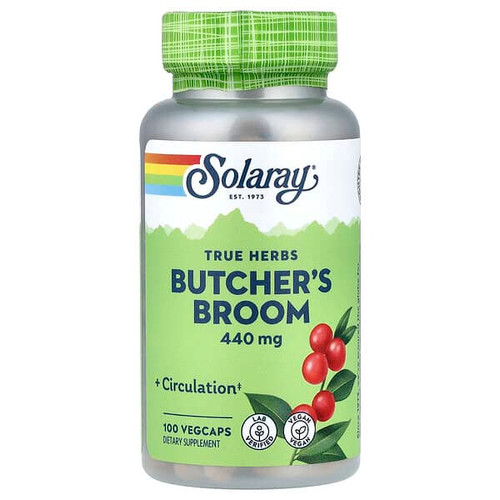 <img alt="Solaray, True Herbs, Butchers Broom, 440 mg, 100 VegCaps" title="Solaray, True Herbs, Butchers Broom, 440 mg, 100 VegCaps,076280011159"