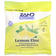 <img alt="Zand, Immunity, Lemon Zinc, Natural, 45 Lozenges" title="Zand, Immunity, Lemon Zinc, Natural, 45 Lozenges,041954112906"