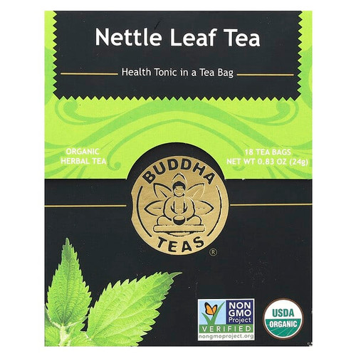 <img alt="Buddha Teas, Organic Herbal Tea, Nettle Leaf, Caffeine Free , 18 Tea Bags, 0.83 oz (24 g)" title="Buddha Teas, Organic Herbal Tea, Nettle Leaf, Caffeine Free , 18 Tea Bags, 0.83 oz (24 g),819005010361"