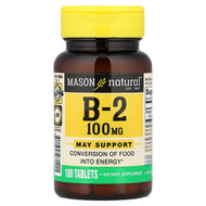 <img alt="Mason Natural, Vitamin B-2, 100 mg , 100 Tablets" title="Mason Natural, Vitamin B-2, 100 mg , 100 Tablets,311845071415"