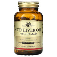<img alt="Solgar, Cod Liver Oil, Vitamins A & D, 100 Softgels" title="Solgar, Cod Liver Oil, Vitamins A & D, 100 Softgels,033984009400"
