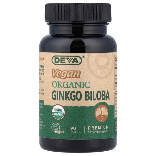 <img alt="Deva, Vegan Organic Ginkgo Biloba, 90 Tablets (300 mg Per tablet)" title="Deva, Vegan Organic Ginkgo Biloba, 90 Tablets (300 mg Per tablet),895634000140"