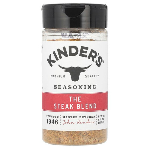 <img alt="KINDERs, Seasoning, The Steak Blend, 6.2 oz (175 g)" title="KINDERs, Seasoning, The Steak Blend, 6.2 oz (175 g),755795375504"